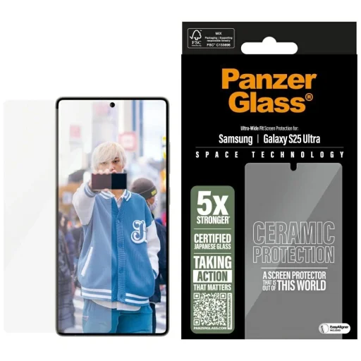 PanzerGlass Ultra-Wide Fit kerámia üvegfólia Samsung Galaxy S25 Ultra készülékhez - 1