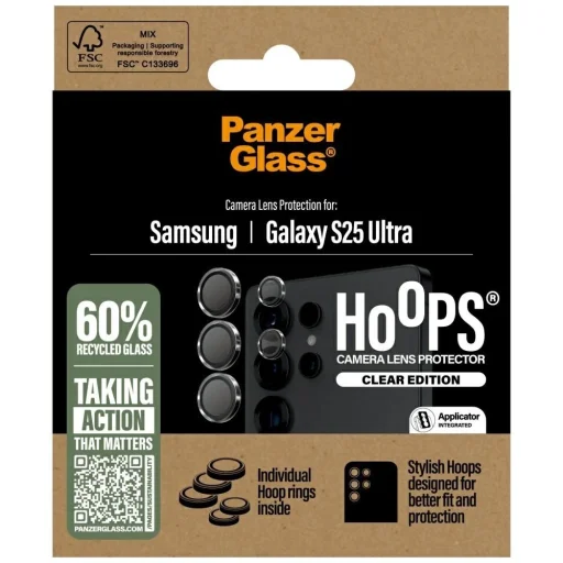 PanzerGlass Hoops lencsevédő edzett üveg Samsung Galaxy S25 Ultra átlátszó üvegfólia - 4