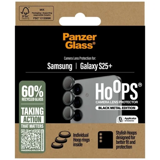 PanzerGlass Hoops lencsevédő Samsung Galaxy S25+ fekete üvegfólia - 4