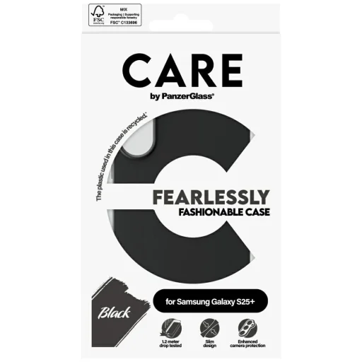 CARE by PanzerGlass Fashion tok Samsung Galaxy S25+-hoz - Fekete - 4