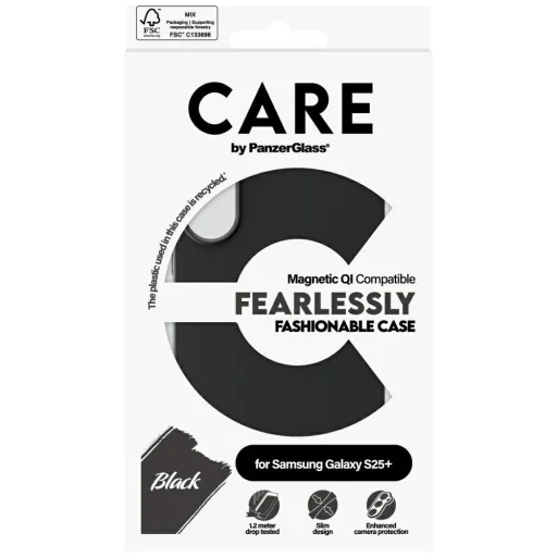 CARE by PanzerGlass Fashion QI tok Samsung Galaxy S25+ - Fekete - 4