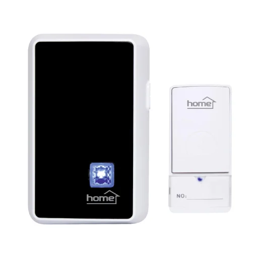 Home DBK 1000AC vezeték nélküli csengő, elem nélküli, 100m hatótáv, 20 dallam, 3-fokozatú hangerő, kék LED, kinetikus nyomógomb, 230V-os tápellátás - 2