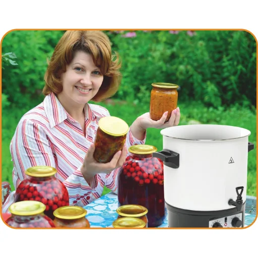 Home HG BA 27 befőző automata, teljesítmény 1800 W, 27 literes tartály, sterilizálás funkció, fehér-fekete - 5