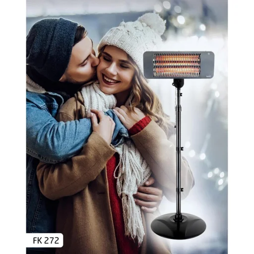 Home FK 272 álló karccsöves kültéri hősugárzó, 650W/1350W, IPX4 védelem - 3
