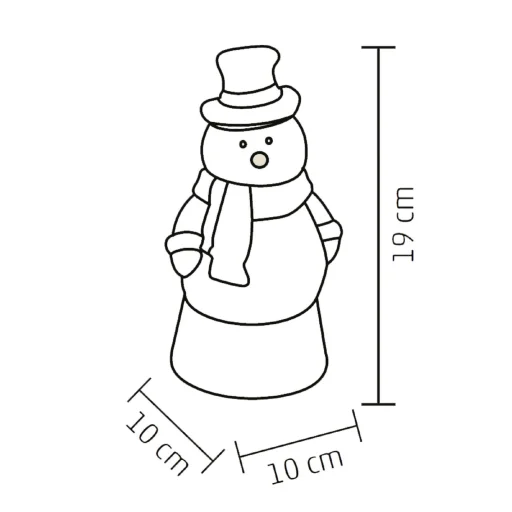 Home LTN 18 lámpás vízkeveréssel, csillámokkal, hóember, LED, kapcsolható, 3 funkció, beltéri - 3