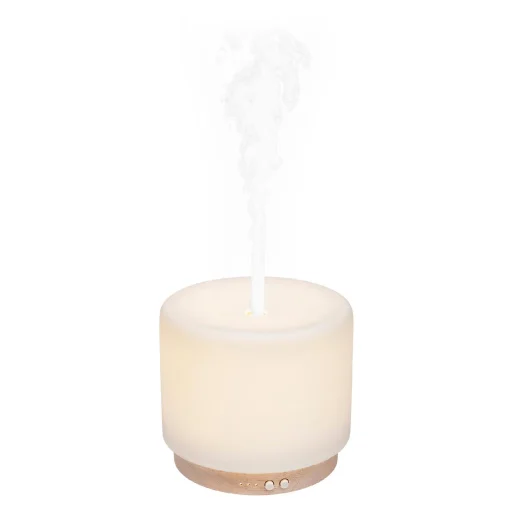 Home AD 280 aromadiffúzor, ultrahangos hidegpárásító, 280 ml kapacitás, melegfehér világítás, folyamatos vagy szakaszos párásítás, tartozék hálózati adapter  - 3