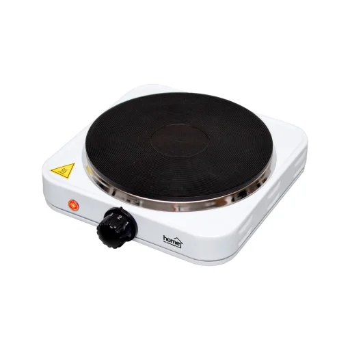 Home HG R 01WH hordozható elektromos főzőlap, teljesítmény: 1500 W, ∅18 cm főzőfelület, zománcozott készülékház, fehér - 1