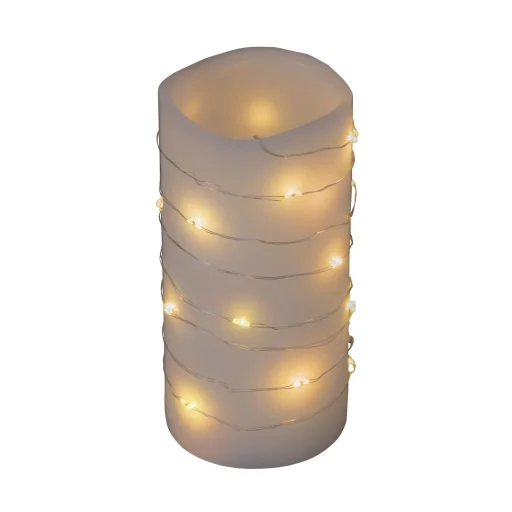 Home MLF 26/WW micro LED-es fényfüzér, 2 m / 20 db melegfehér micro LED, állófényű, átlátszó vezeték, időzíthető, gombelemes, lapos elemtartó, beltéri kivitel - 1