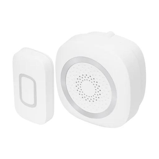 Home DB 1601DC vezeték nélküli csengő, 160m hatótáv, 60 dallam, 3-fokozatú hangerő és némítás, kapcsolható fényjelzés, elemes tápellátás - 1