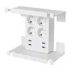 Home NV 4 USB tálcás USB-s elosztó, 4 földelt aljzat, 4 USB aljzat össz 2,4A, elforgatható csatlakozódugó, max.3680W - 2