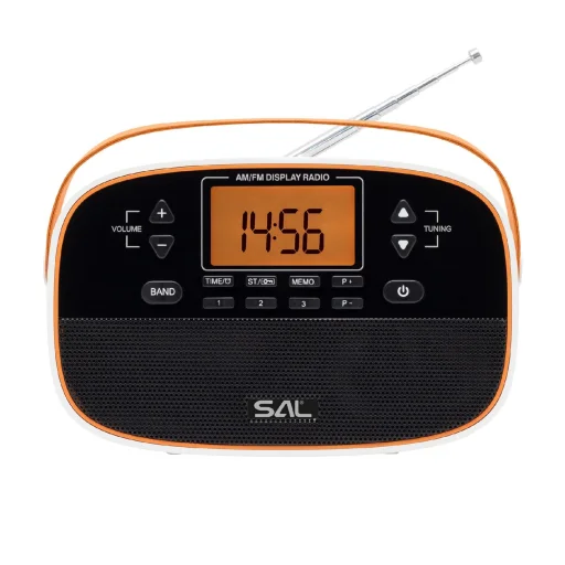 SAL RPR4LCD táskarádió, AM-FM automatikus hangolás, 2x40 programhely, órakijelzés - 2