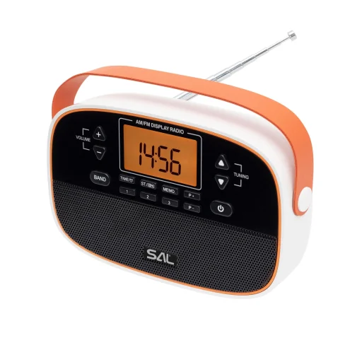 SAL RPR4LCD táskarádió, AM-FM automatikus hangolás, 2x40 programhely, órakijelzés - 1