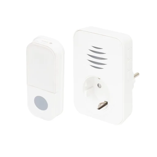 Home DBA1101AC vezeték nélküli csengő, elemes nyomógomb, max 150m hatótáv, 38 dallam, IP44 nyomógomb - 1