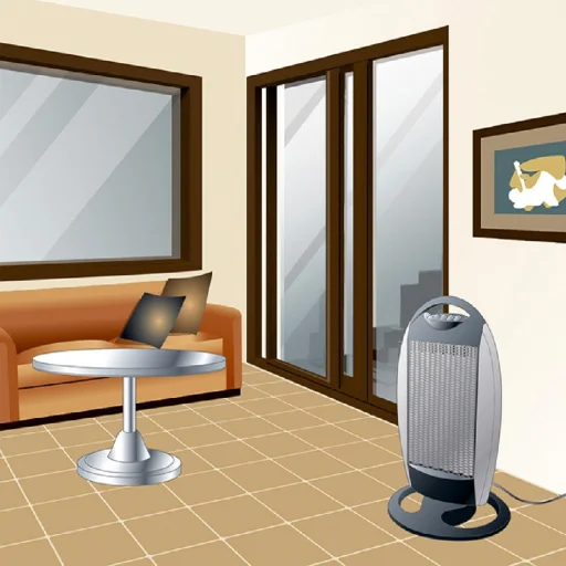 Home FK 21 álló elektromos halogén hősugárzó fűtőtest, 400W/800W/1200W, oszcillálás, IP20 védelem, fekete/ezüst - 4