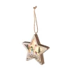 Home KLW 17 S ajtódísz, ablakdísz, fa, csillag forma, 6 db LED, lézervágott, hóember, kapcsolható thumbnail