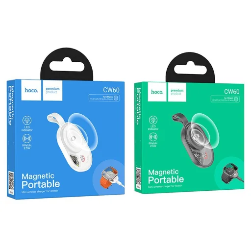 HOCO vezeték nélküli óra töltő kompatibilis APPLE Watch és SAMSUNG Watch 2,5W CW60 fekete - 6