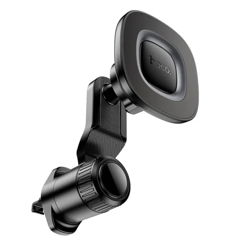 HOCO mágneses autós telefontartó légbefúvóra H74 fekete fém szürke - 7