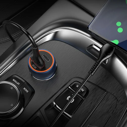 HOCO autós töltő USB A + Type C PD QC3.0 3A 20W Z46A zafírkék - 2