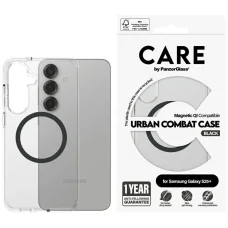 CARE by PanzerGlass Flagship Urban Combat Fekete QI tok Samsung Galaxy S25 Plus - Átlátszó