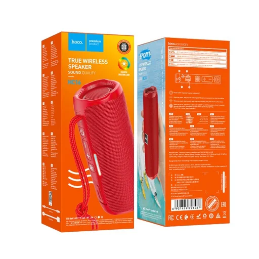 HOCO vezeték nélküli hangszóró bluetooth HC16 piros - 3