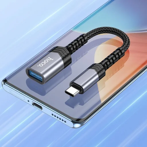 HOCO átalakító OTG Type C (hím) - USB A (női) 3.04A UA24 fekete - 8