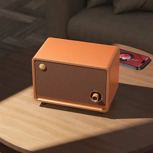 HOCO Bluetooth Hangszóró retro stílusú BS65 narancs - 5