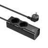 HOCO hálózati elosztó 2 aljzattal + USB A + 3 x Type C PD QC3.0 3A 67W NS10 2 m fekete thumbnail