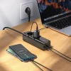 HOCO hálózati elosztó 2 aljzattal + USB A + 3 x Type C PD QC3.0 3A 67W NS10 2 m fekete thumbnail