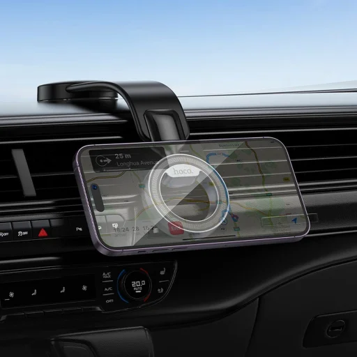 HOCO mágneses autós tartó műszerfalra H71 fekete fém szürke - 6