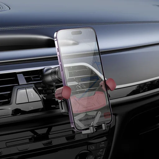 HOCO gravitációs autós tartó szellőzőrácsra H66 fekete - 8