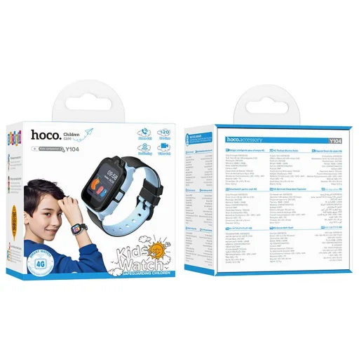 HOCO gyerek okosóra hívás funkcióval 4G Y101 kék - 5