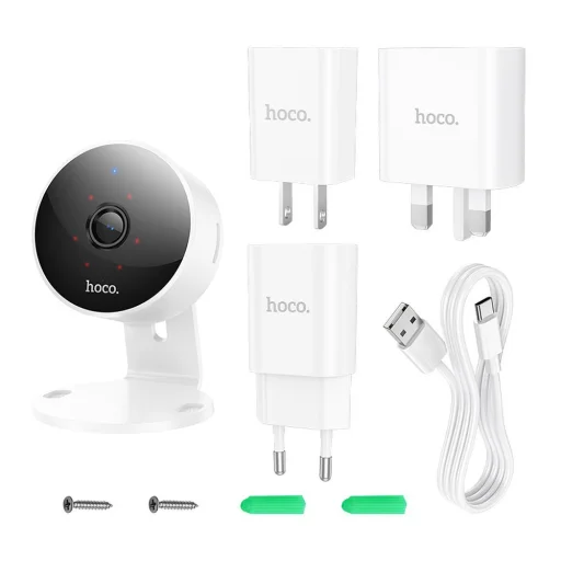 HOCO beltéri kamera Full HD D7 fehér - 6