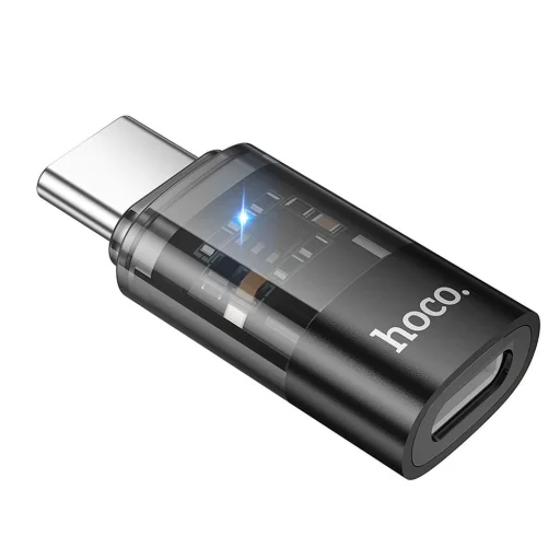 HOCO adapter Type C (férfi) - Lightning (női) UA36D átlátszó fekete - 3