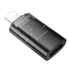 HOCO adapter OTG Lightning (férfi) to Type C (női) UA36A átlátszó fekete