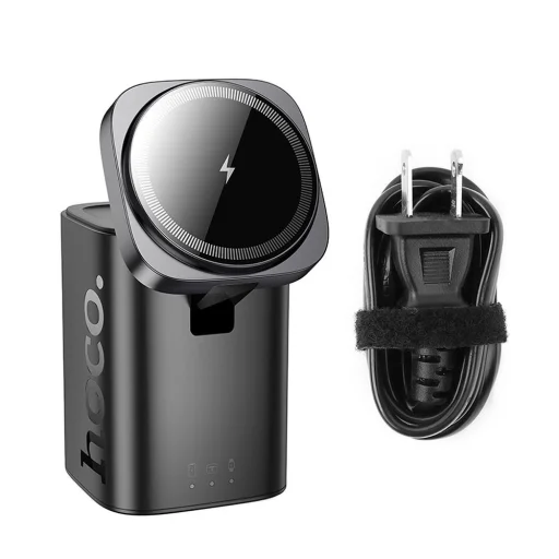 HOCO vezeték nélküli töltő 6 az 1-ben Apple Watch kompatibilis PD QC 65W CQ20A fekete - 1