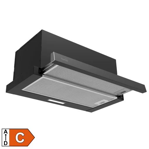 Home KPE 6044B konyhai páraelszívó TWISTER, két sebességfokozat, légszállítás: 440 m3/h, 105 W, fekete, - 1