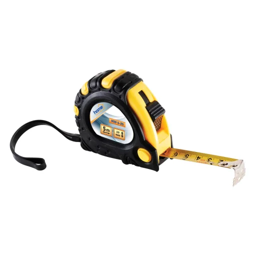 Home MTP 5-25 mérőszalag, hosszúság: 5 m, szélesség: 19 mm, gumírozott ház, blokkolás funkció, fémszalag beakasztható véggel - 1