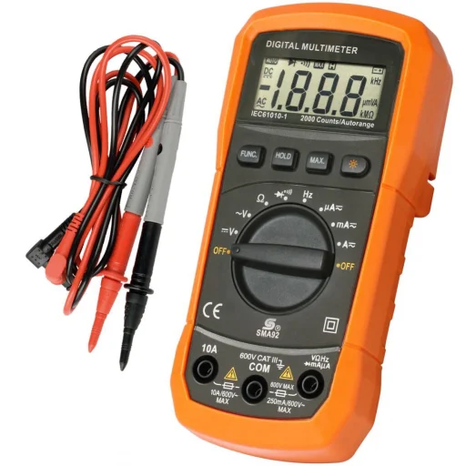 Home SMA 92 digitális multiméter, egyenfeszültség, váltófeszültség, egyenáram, váltóáram, ellenállás, frekvencia mérése, automatikus méréshatárváltás - 3