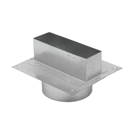 Home KPEHKIV hátsó kivezető idom konyhai páraelszívóhoz, STORM és HURRICANE típusokhoz, horganyzott, Ø117 mm, 160 x 52 mm szögletes rész, 188 x 160 mm tartólemez - 2