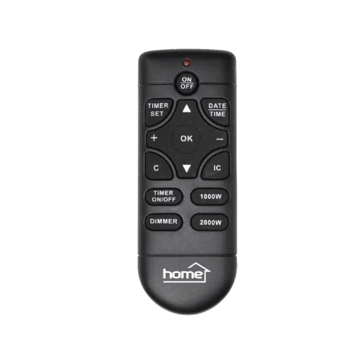 Home FKK 17 falra szerelhető elektromos látványkandalló, 1000W/2000W, heti program, távirányító, íves, fekete - 3