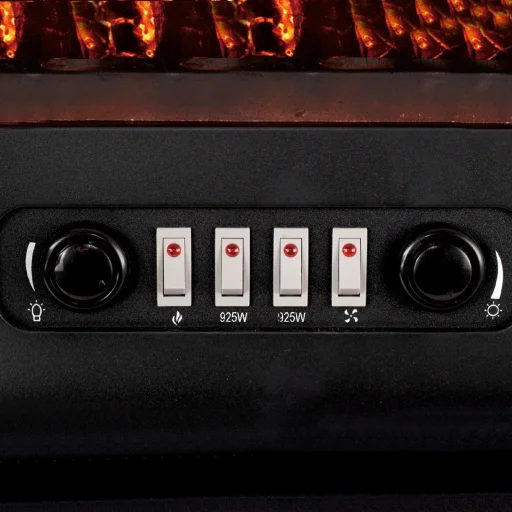 Home FKK 04 szabadon álló elektromos kandalló, panoráma, 925W/1850W, fekete - 3