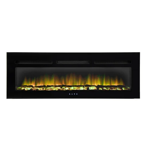 Home FKKI 06 beépíthető vagy falra szerelhető elektromos látványkandalló, 1000W/2000W, heti program, távirányító - 1