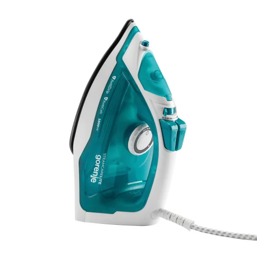 Gorenje SIH1800TQC gőzölős vasaló, 1800 W, UltraSteel talp, öntisztítás, 0,2 literes víztartály, türkiz-fehér - 1