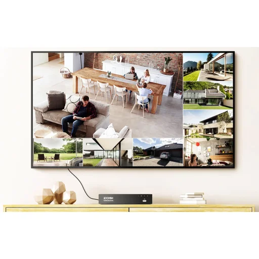 IP Kamera ZOSI C225 4 db WiFi 5MP + NVR 8 csatornás + 2TB HDD - 7