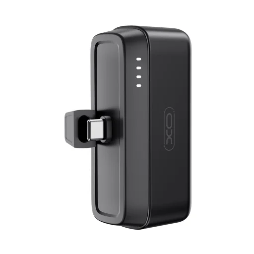 XO powerbank mini PR244 20W 5000 mAh USB-C csatlakozóval fekete - 2