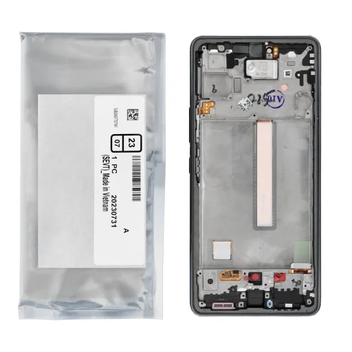 ServicePack LCD kijelző SAMSUNG A53 5G A536B GH82-28024A Fekete - 4