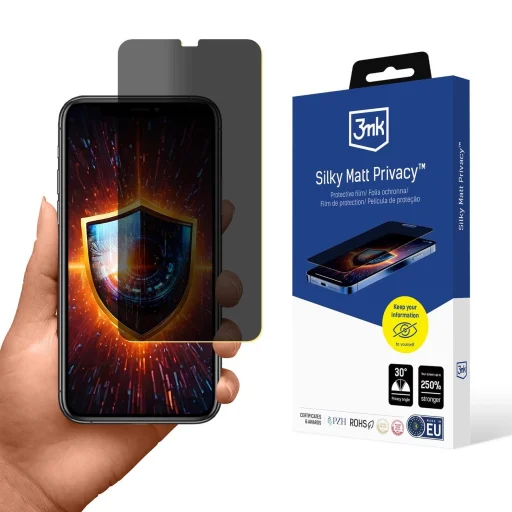 Folia ochronna prywatyzująca matowa 3mk Silky Matt Privacy na Apple iPhone XS Max - 1