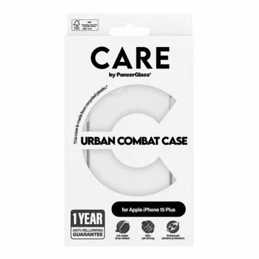CARE by PanzerGlass Urban Combat iPhone 15 Plus tok - Átlátszó - 4