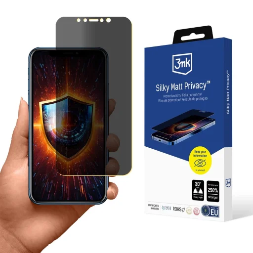 3mk selymesen matt adatvédelmi üvegfólia Apple iPhone XR-hez üvegfólia - 1