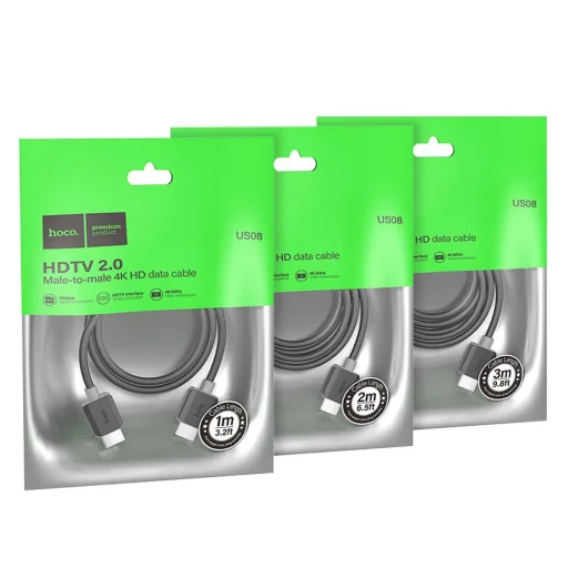 HOCO kábel HDMI - HDMI ver. 2.0 4K/60Hz US08 1 m fekete - 9